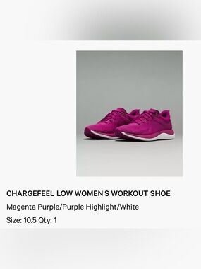 Lululemon Chargefeel Workout Shoes Magenta Size 10.5